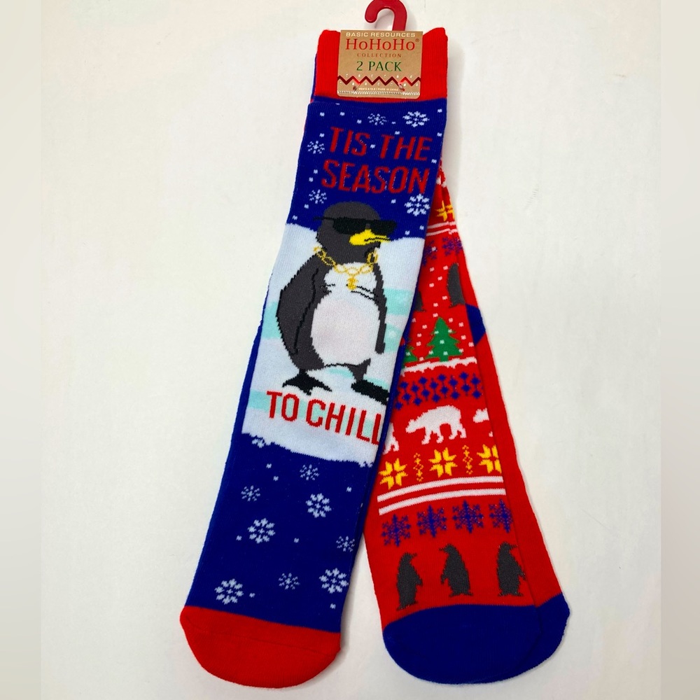 Christmas Men’s crew socks “Tis the season” 2/pack NWT